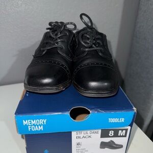 Stafford Toddler Black Dress Shoes